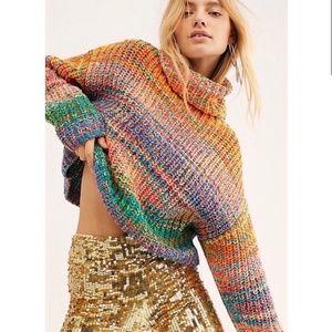 Free People Color Odyssey Pullover Sweater Small